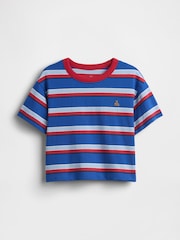 Gap Red/Blue Stripe Boxy T-Shirt (6mths-5yrs) - Image 1 of 3