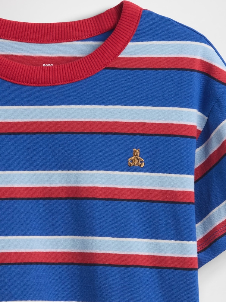 Gap Red/Blue Stripe Boxy T-Shirt (6mths-5yrs) - Image 3 of 3