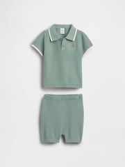 Gap Knitted Polo Outfit Set (0-24mths) - Imaginea 1 din 1