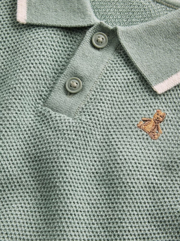 Gap Green Knitted Polo Outfit Set (0-24mths) - Image 2 of 2