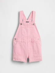 Gap Pink UltraSoft Denim Short Dungarees (6mths-5yrs) - Image 1 of 2