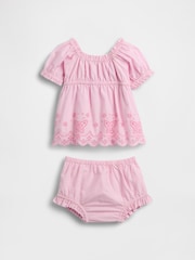 Gap Pink Embroidered Butterfly Outfit Set (0-24mths) - Image 1 of 3