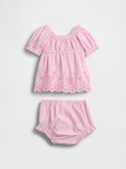 Gap Pink Embroidered Butterfly Outfit Set (0-24mths) - Image 2 of 3
