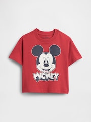 Gap Red Mickey Mouse Disney Oversized T-Shirt (12mths-5yrs) - Image 1 of 2