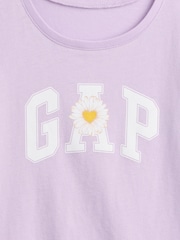 Lila - Gap Kurzarm-T-Shirt mit Logo (6Monate–5Jahre) - Bild 7 von 7
