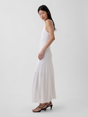 Gap White Pointelle Maxi Dress - Image 3 of 4