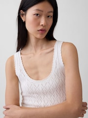 Gap White Pointelle Maxi Dress - Image 4 of 4