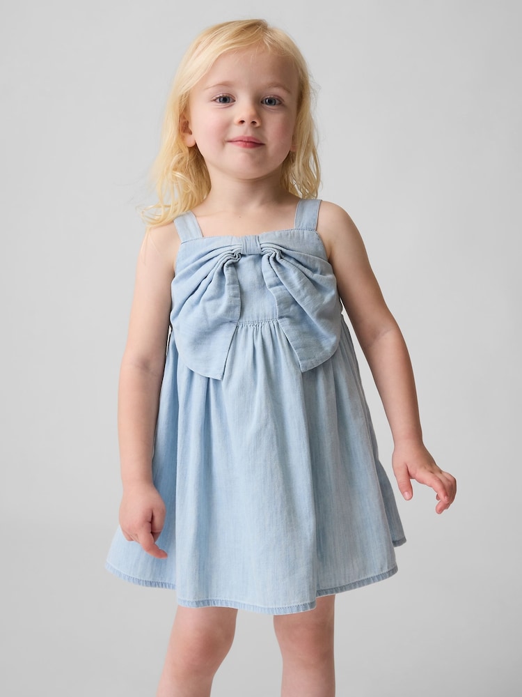 Gap Denim Bow Dress (6mths-5yrs) - Imaginea 1 din 3