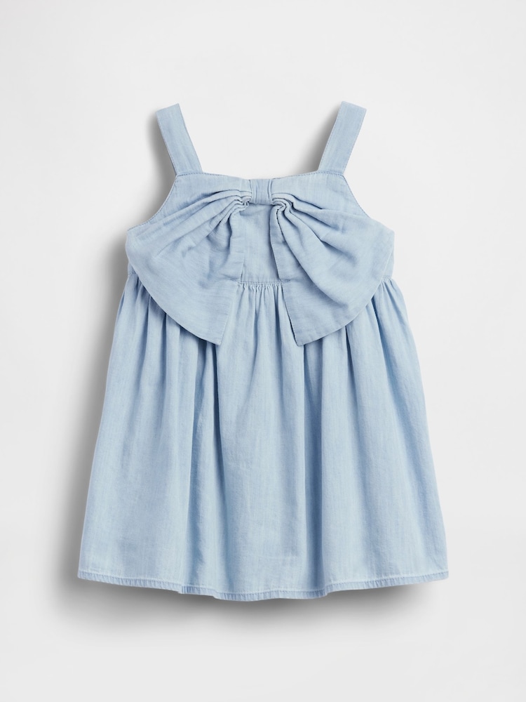 Gap Denim Bow Dress (6mths-5yrs) - Imaginea 2 din 3