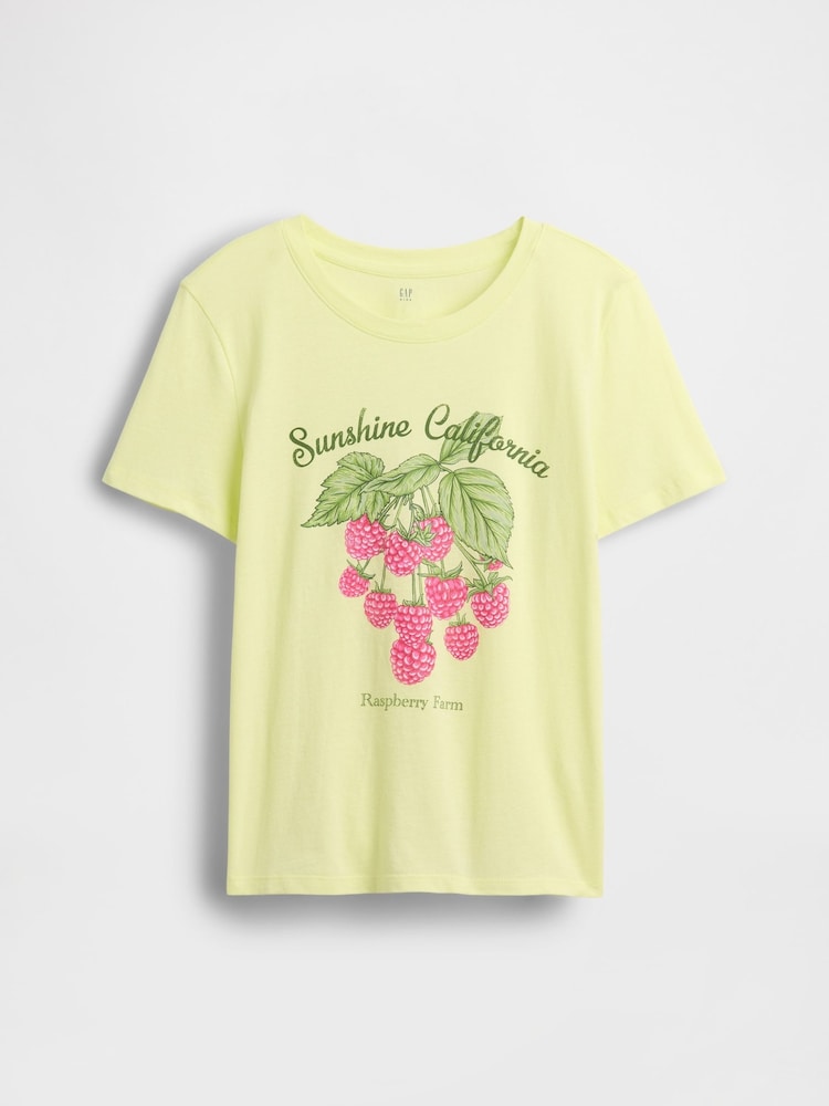 Gap Yellow Relaxed Graphic T-Shirt (4-13yrs) - Image 1 of 2