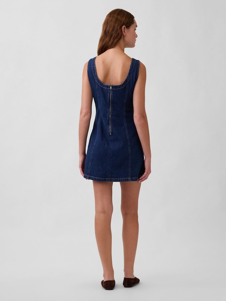 Gap Denim Boatneck Open-Back Mini Dress - Bild 2 von 4