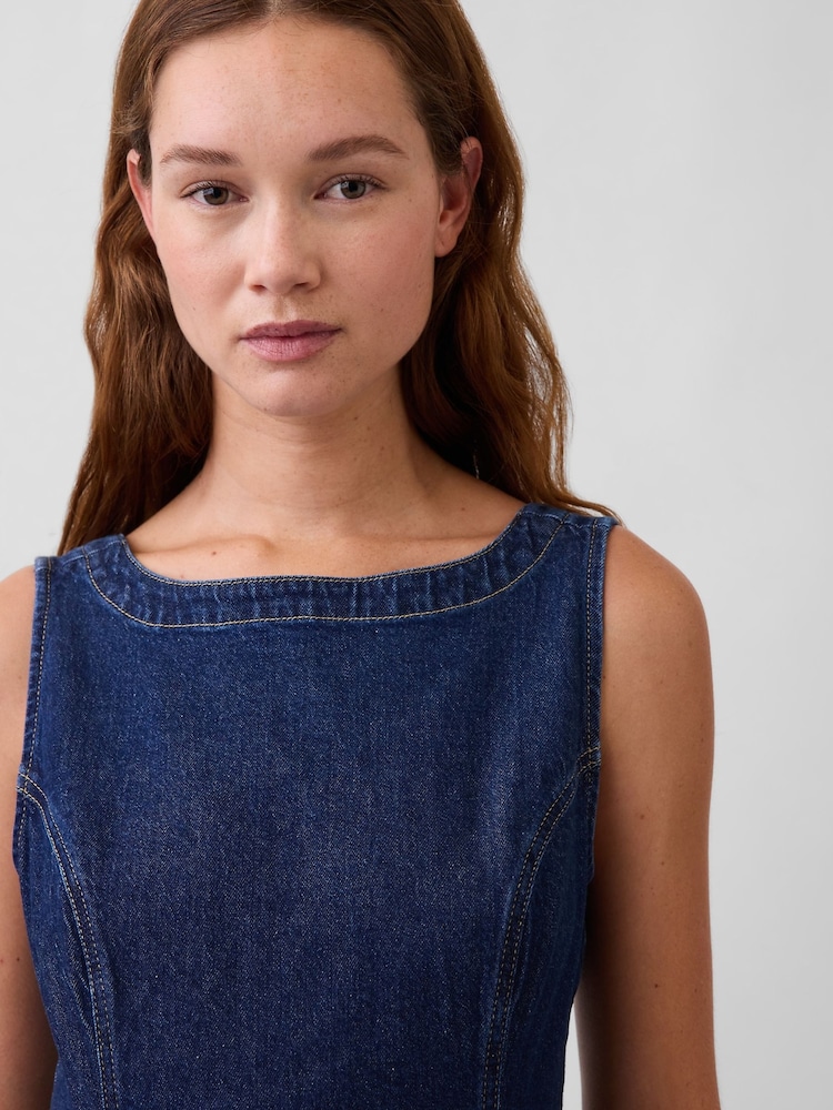 Gap Denim Boatneck Open-Back Mini Dress - Bild 4 von 4