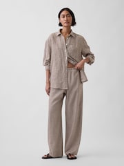 Gap Linen-Blend Relaxed Wide-Leg Trousers - Image 4 sur 4