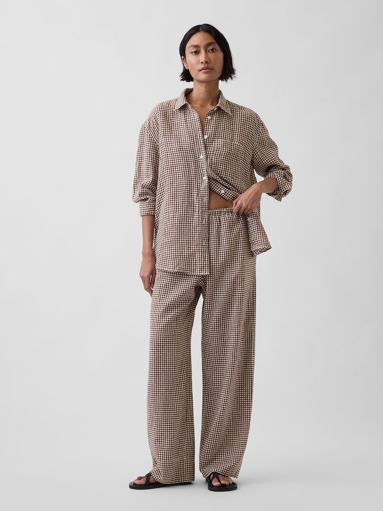 Gap Linen-Blend Relaxed Wide-Leg Trousers - Image 4 sur 4