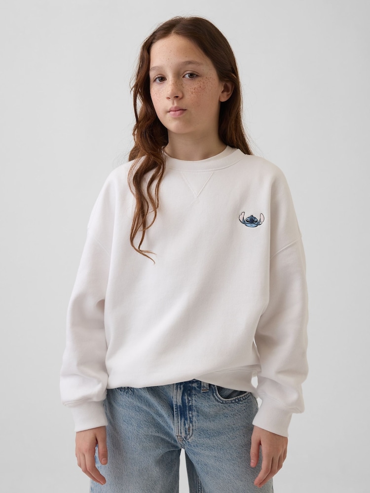 Gap White Disney VintageSoft Oversized Sweatshirt (4-13yrs) - Image 1 of 5 Gap White Disney VintageSoft Oversized Sweatshirt (4-13yrs) - Image 1 of 5