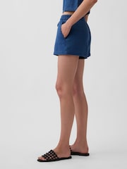 Gap Blue Cotton Gauze Denim Easy Shorts - Image 4 of 4