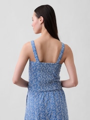 Gap Eyelet Crop Bustier Top - Imaginea 2 din 6