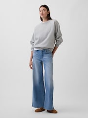 Gap Light Wash Mid Rise Wide-Leg Jeans - Image 3 of 6