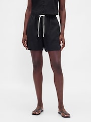 Gap Black Linen-Blend Easy Shorts - Image 1 of 5