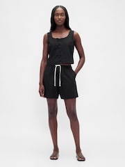 Gap Black Linen-Blend Easy Shorts - Image 4 of 5