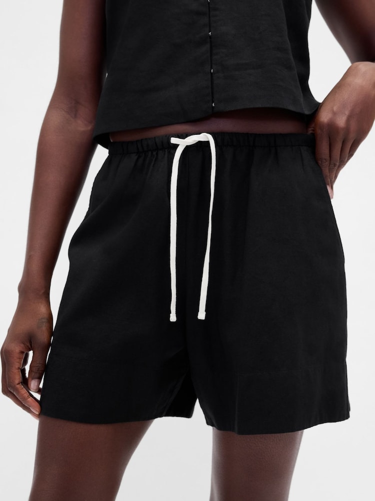 Gap Black Linen-Blend Easy Shorts - Image 5 of 5