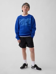 Bleu - Gap Relaxed Graphic Sweatshirt (4-13yrs) - Image 3 de 5