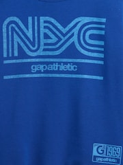 Bleu - Gap Relaxed Graphic Sweatshirt (4-13yrs) - Image 5 de 5