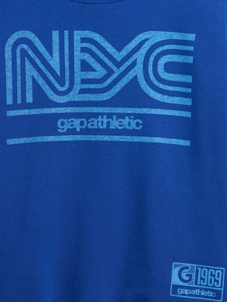 Bleu - Gap Relaxed Graphic Sweatshirt (4-13yrs) - Image 5 de 5