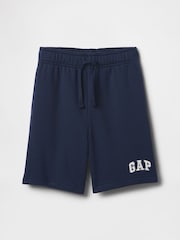 Gap Navy Relaxed Logo Pull On Shorts (4-13yrs) - Image 1 of 3