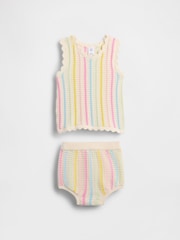 Gap Multi Stripe Crochet Set (0-24mths) - Image 1 of 3