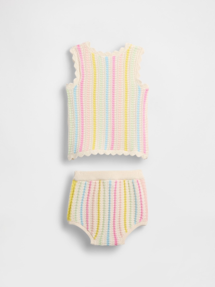 Gap Multi Stripe Crochet Set (0-24mths) - Image 2 of 3