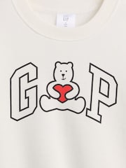 Gap White Logo Relaxed Crew Neck Sweatshirt (6mths-5yrs) - Image 3 of 3