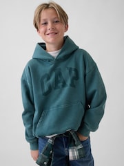 Gap Green VintageSoft Relaxed Logo Hoodie (4-13yrs) - Image 1 of 5