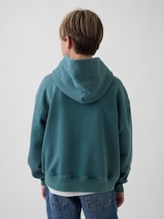 Gap Green VintageSoft Relaxed Logo Hoodie (4-13yrs) - Image 2 of 5
