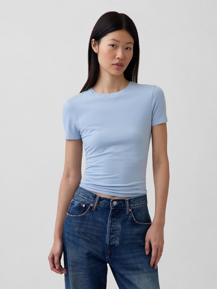 Gap Blue Close Knit Jersey T-Shirt - Image 1 of 3