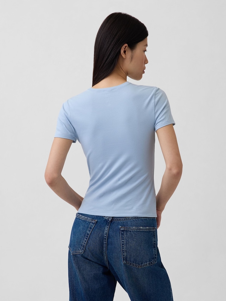 Gap Blue Close Knit Jersey T-Shirt - Image 2 of 3