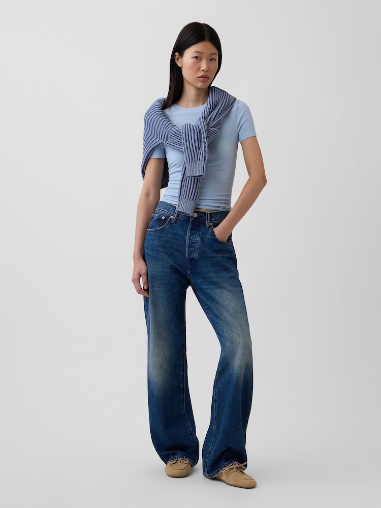 Gap Blue Close Knit Jersey T-Shirt - Image 3 of 3