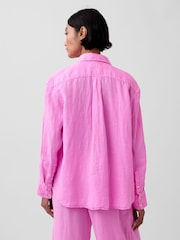 Gap Pink Linen Oversized Shirt - Image 2 of 4