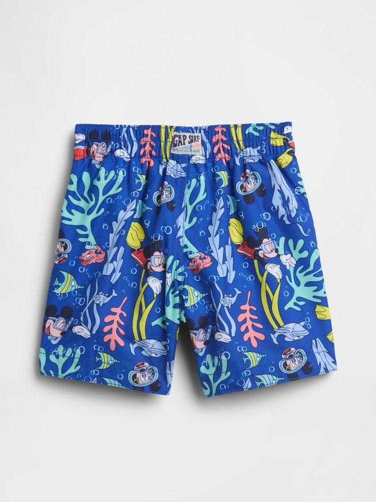 Gap Blue Mickey Mouse Disney Swim Trunks (12mths-5yrs) - Image 2 of 3 Gap Blue Mickey Mouse Disney Swim Trunks (12mths-5yrs) - Image 2 of 3