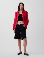 Gap Red Linen Oversized Shirt - Image 3 of 4