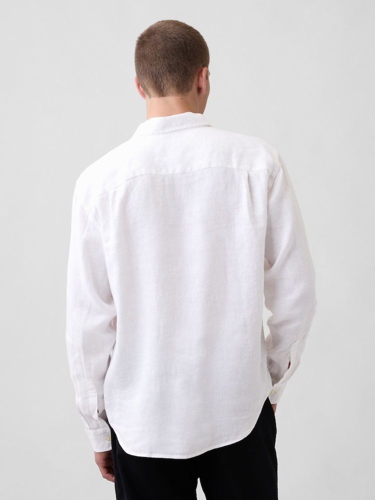 Blanc - Gap Linen Relaxed Shirt - Image 2 de 4