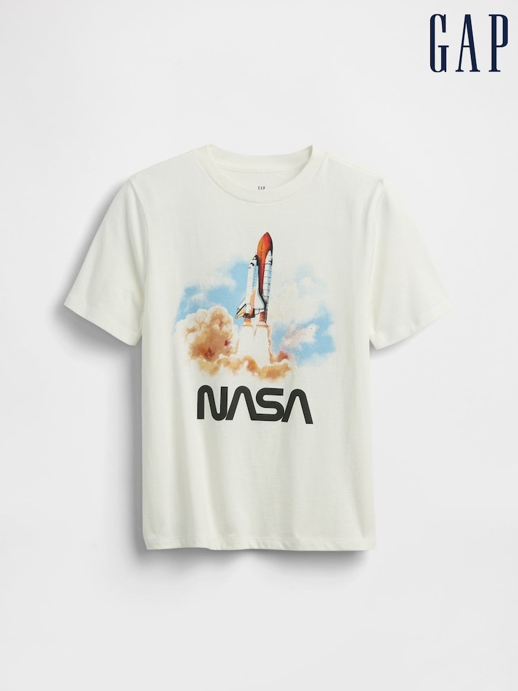 NASA blanc - Gap T-shirt graphique à manches courtes (4-13 ans) - Image 4 de 4