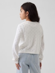 Gap White Pointelle Cardigan (4-13yrs) - Image 2 of 5