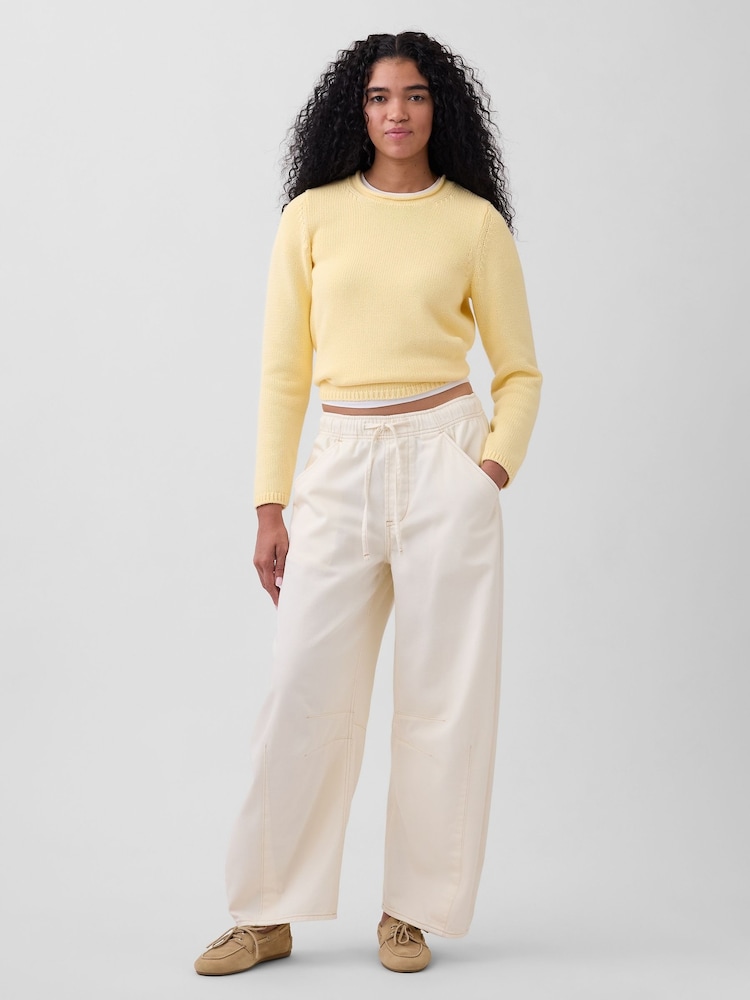 Gap Cream Mid Rise UltraSoft Easy Horseshoe Jeans - Image 4 of 4 Gap Cream Mid Rise UltraSoft Easy Horseshoe Jeans - Image 4 of 4