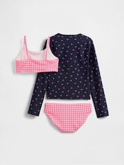 Negru - Gap Rash Guard Swim Set 3 Piece (4-13yrs) (4-13yrs) - Imaginea 2 din 3
