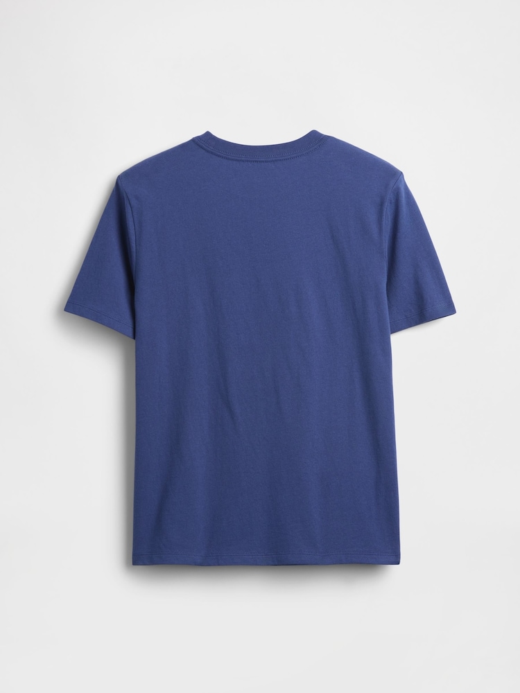 Gap Blue Graphic T-Shirt (4-13yrs) - Image 2 of 3 Gap Blue Graphic T-Shirt (4-13yrs) - Image 2 of 3