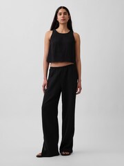 Gap Black Cotton Gauze Racer Shell Vest - Image 3 of 4