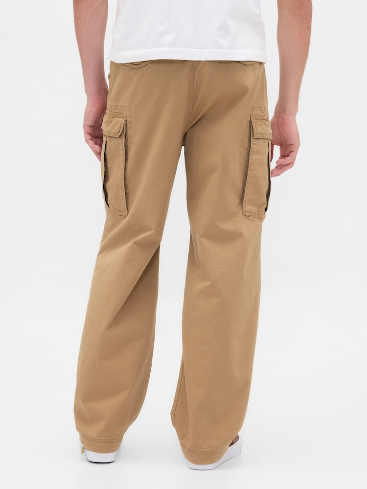 Gap Beige Relaxed Cargo Trousers - Image 2 of 6 Gap Beige Relaxed Cargo Trousers - Image 2 of 6