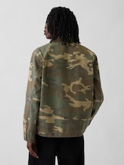 Gap Canvas Denim Camo Utility Shirt - Imaginea 2 din 4