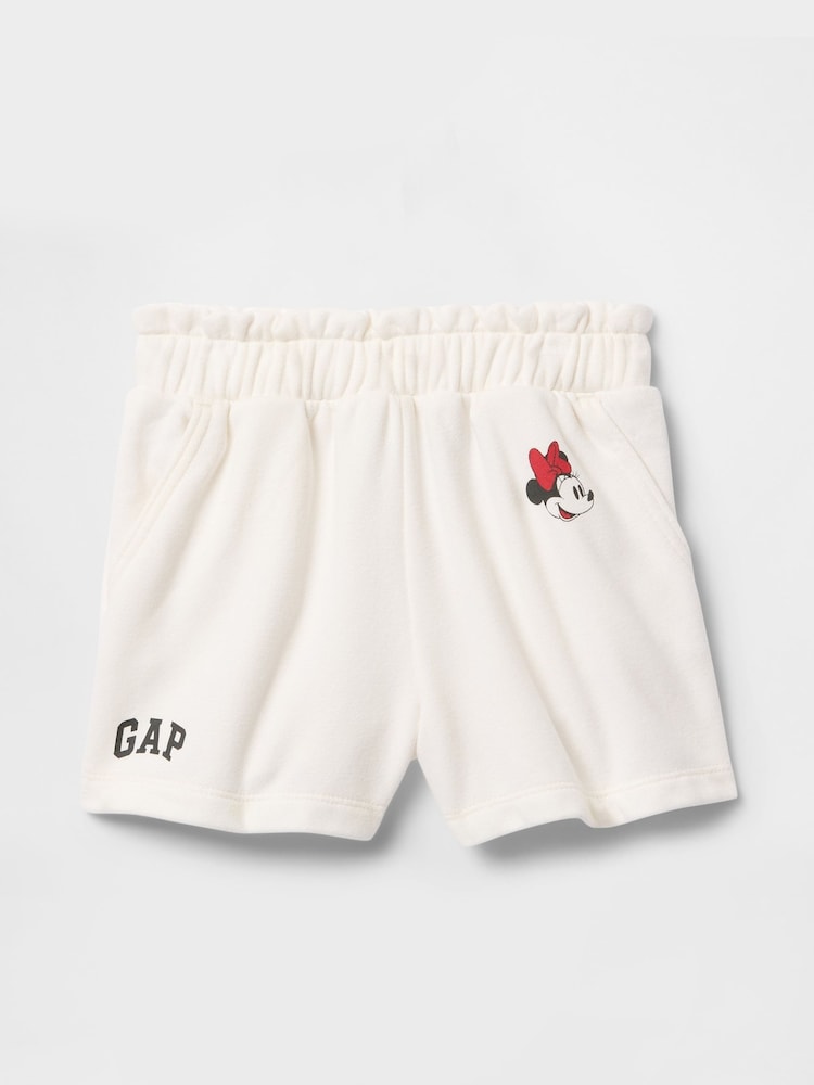 Gap White Minnie Mouse Disney Vintage Soft Shorts (6mths-5yrs) - Image 1 of 2 Gap White Minnie Mouse Disney Vintage Soft Shorts (6mths-5yrs) - Image 1 of 2